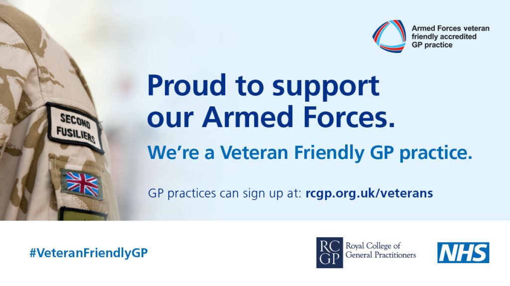 Veteran friendly gp practice banner